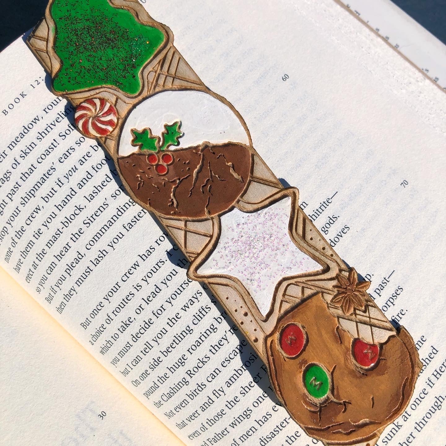 Christmas Cookie Wooden Bookmark