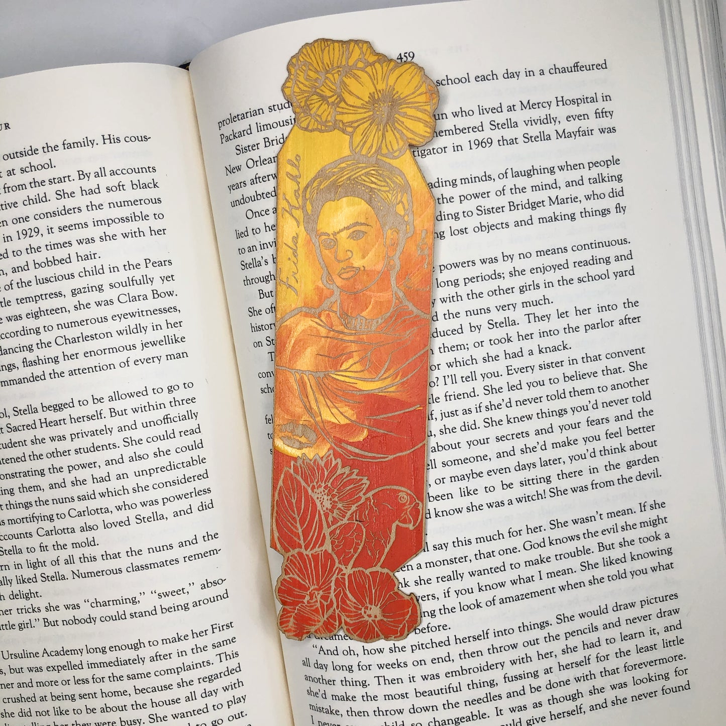 Frida Kahlo Wooden Bookmark | Book lover gift
