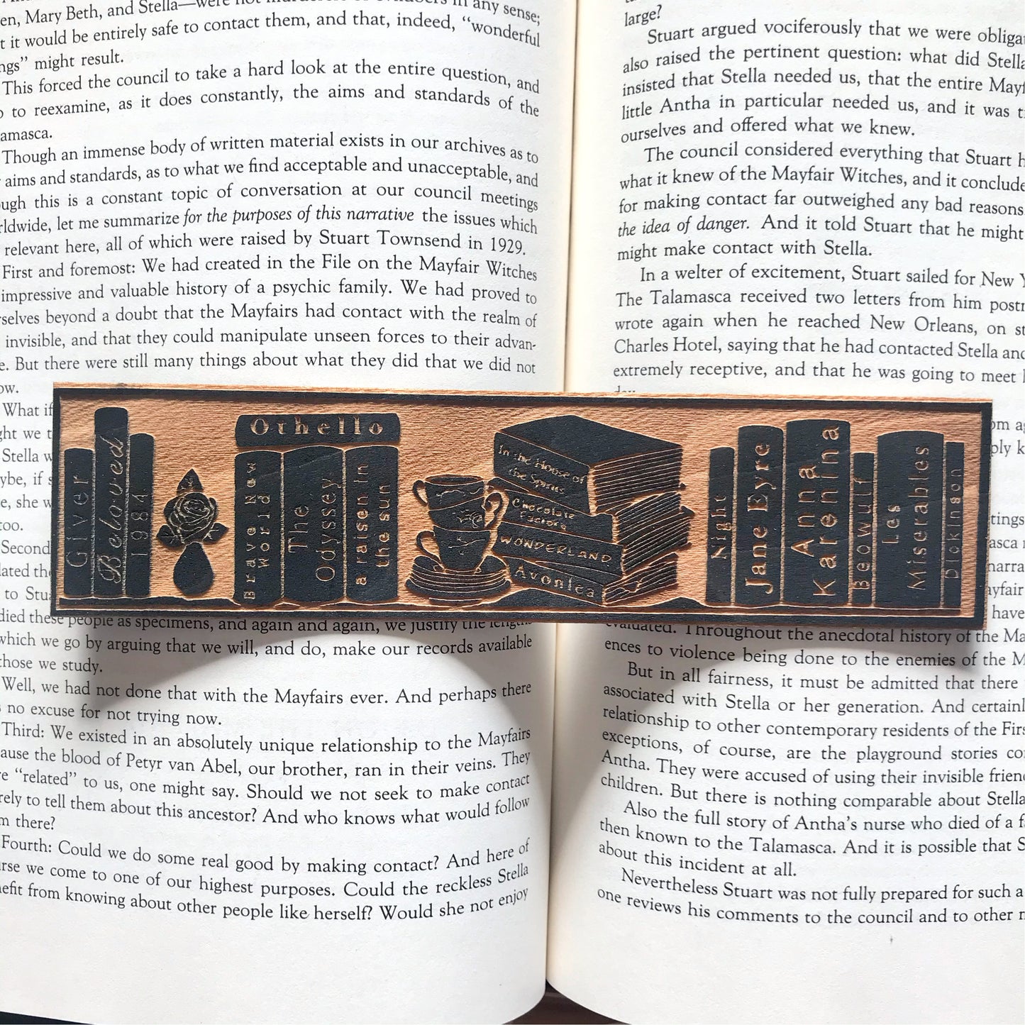 Classic Literature Shelf Wooden Bookmark