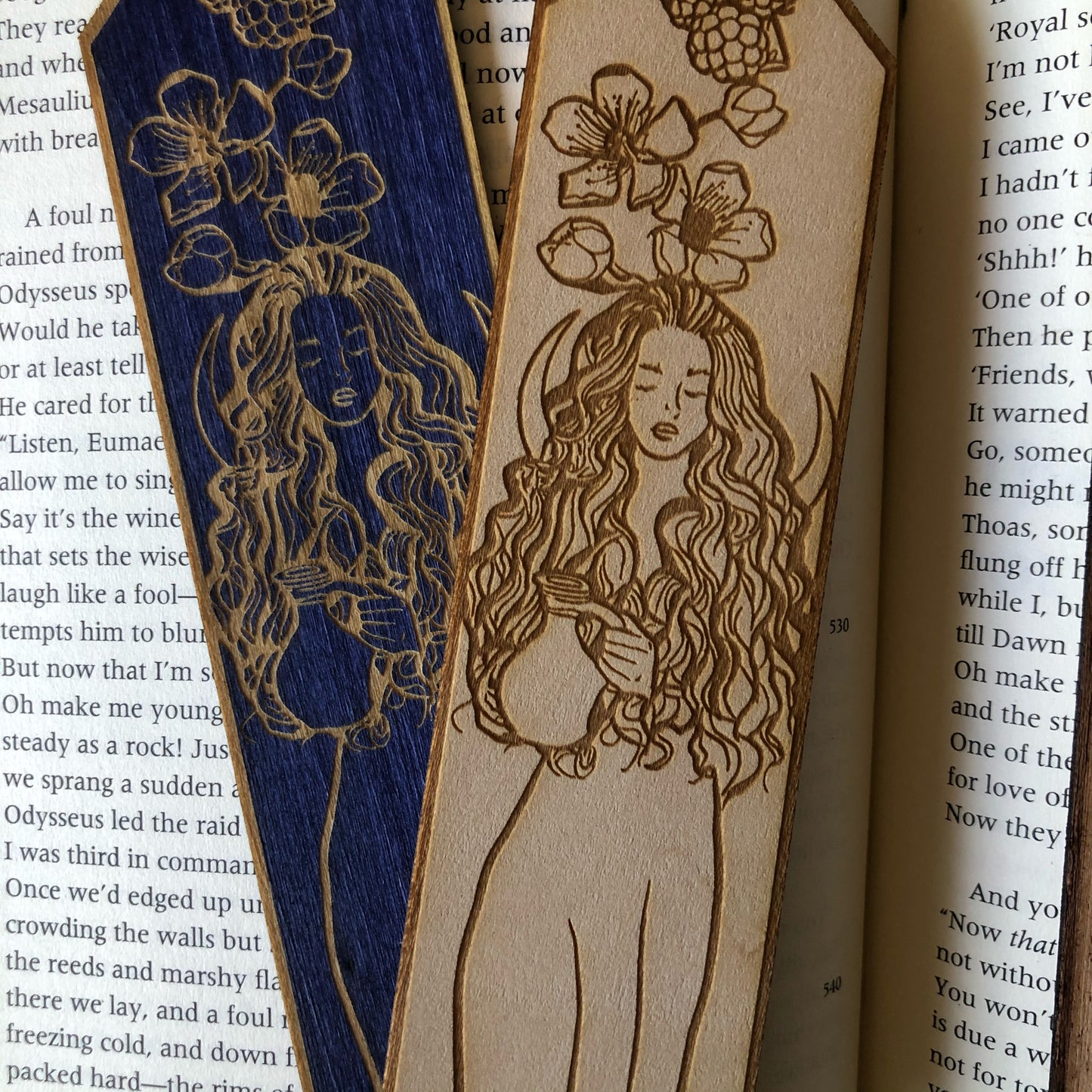 Brigid Celtic Goddess Wooden Bookmark