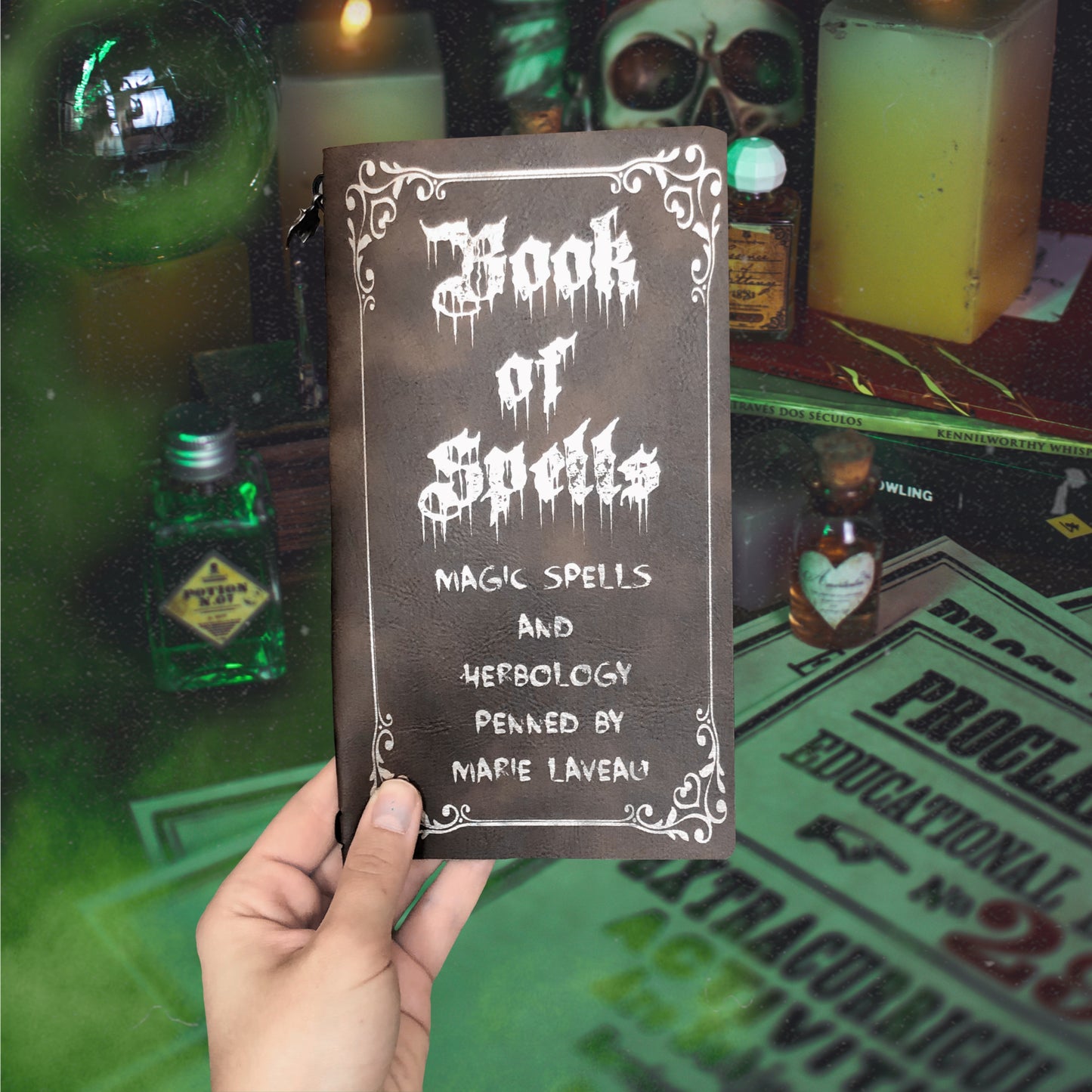 Southern Gothic Book of Spells Leatherette Travel Grimoire