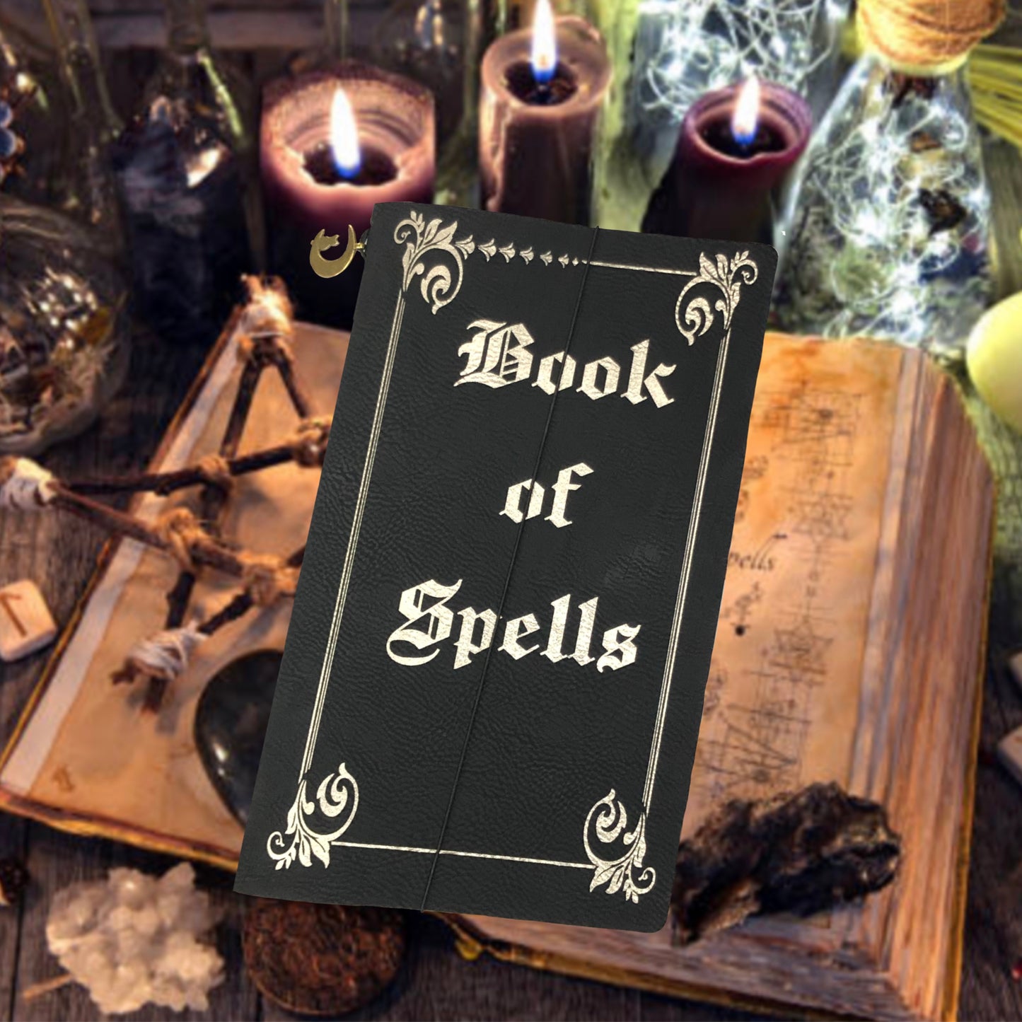 Witchy Book of Spells Leatherette Travel Journal