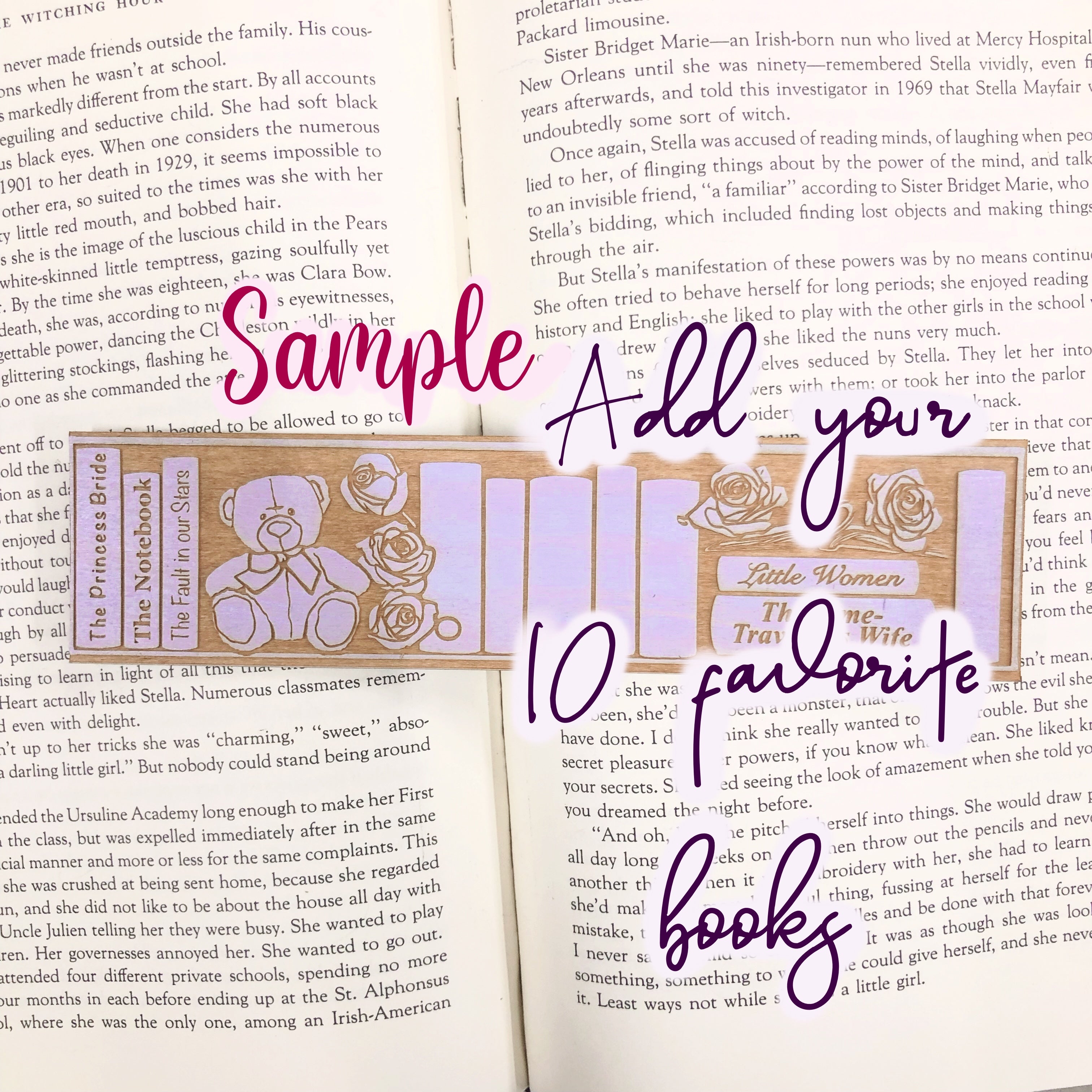 Customized Romance Shelf WoodenBookmark
