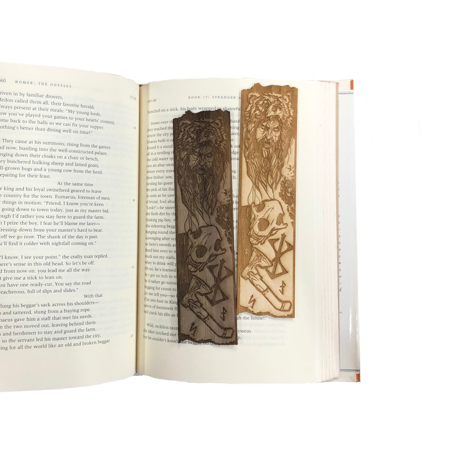 Viking Warrior Wooden Bookmark