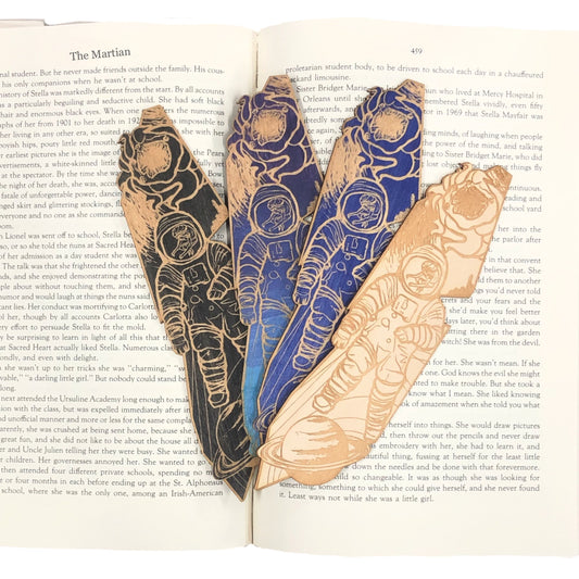 Science Fiction Space Wooden Bookmark