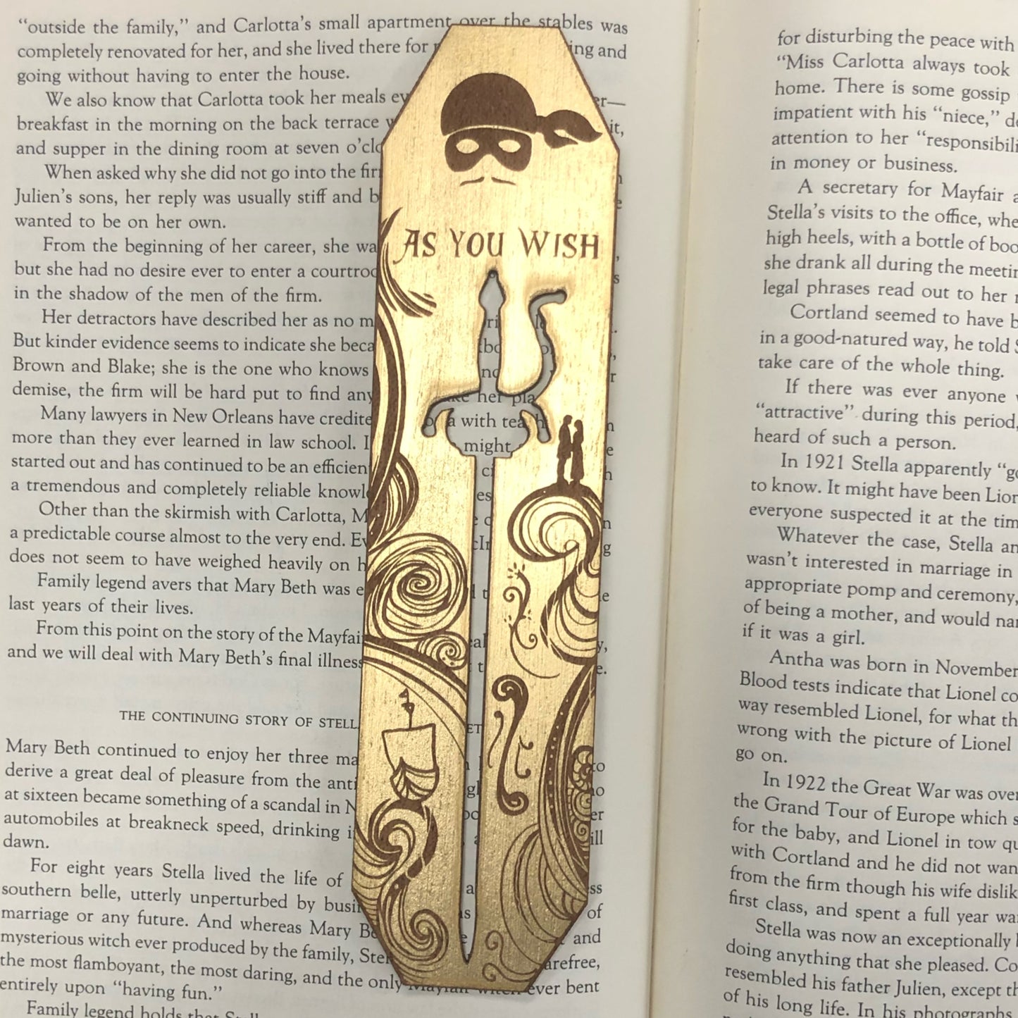 As You Wish Wooden Bookmark