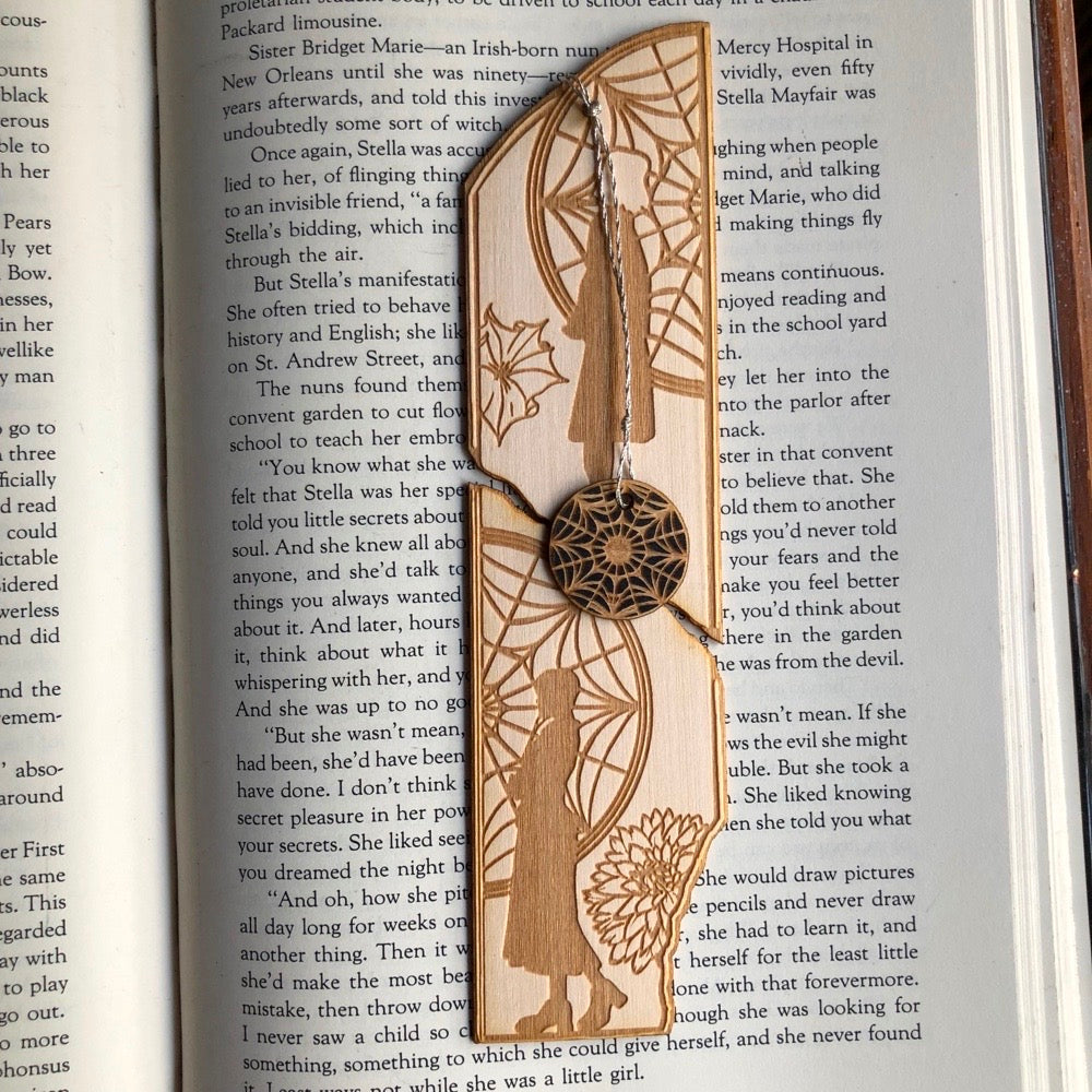 Enid and Wednesday Wooden Bookmark