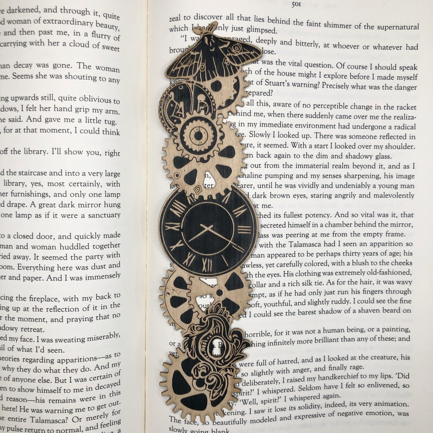 Steampunk Wooden Bookmark