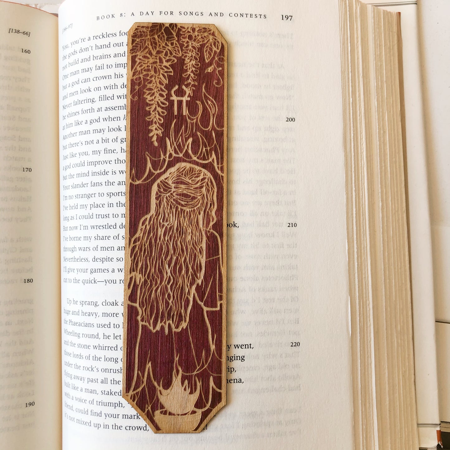 Hestia Greek Goddess Wooden Bookmark