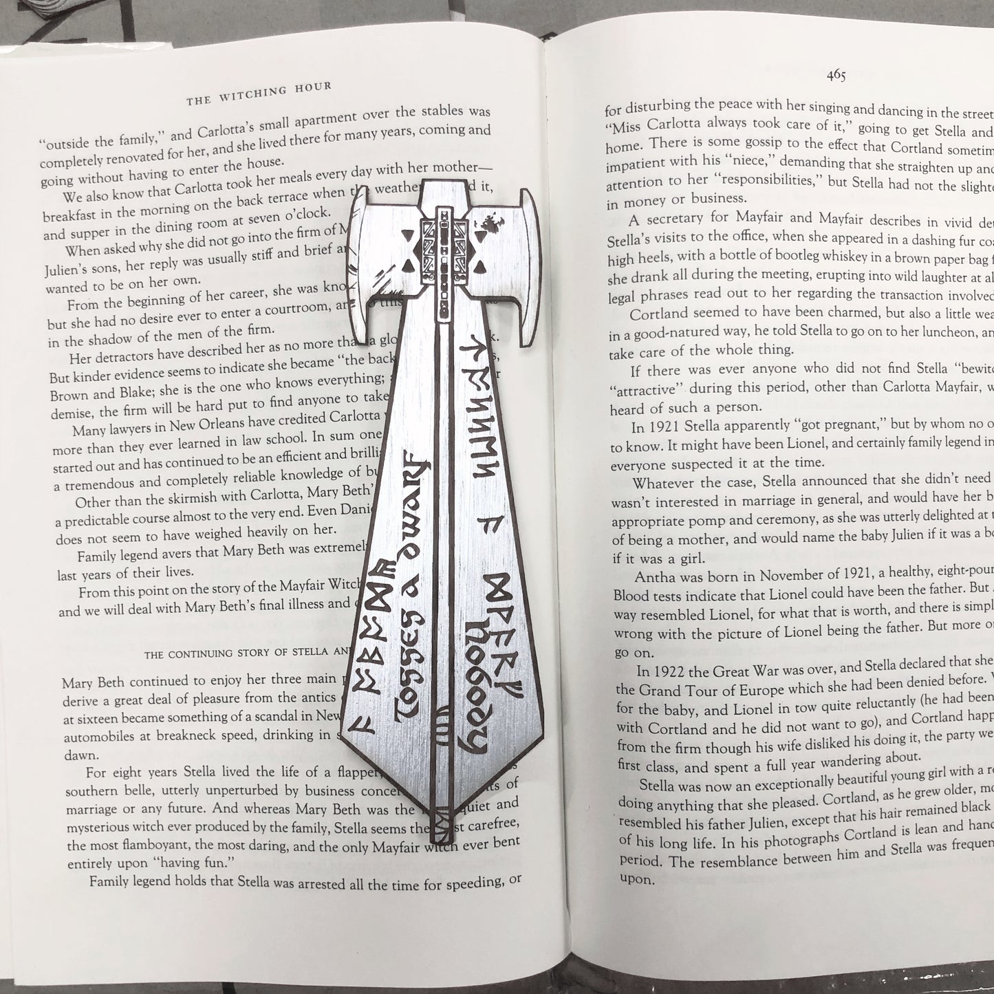 Dwarves Axe Wooden Bookmark