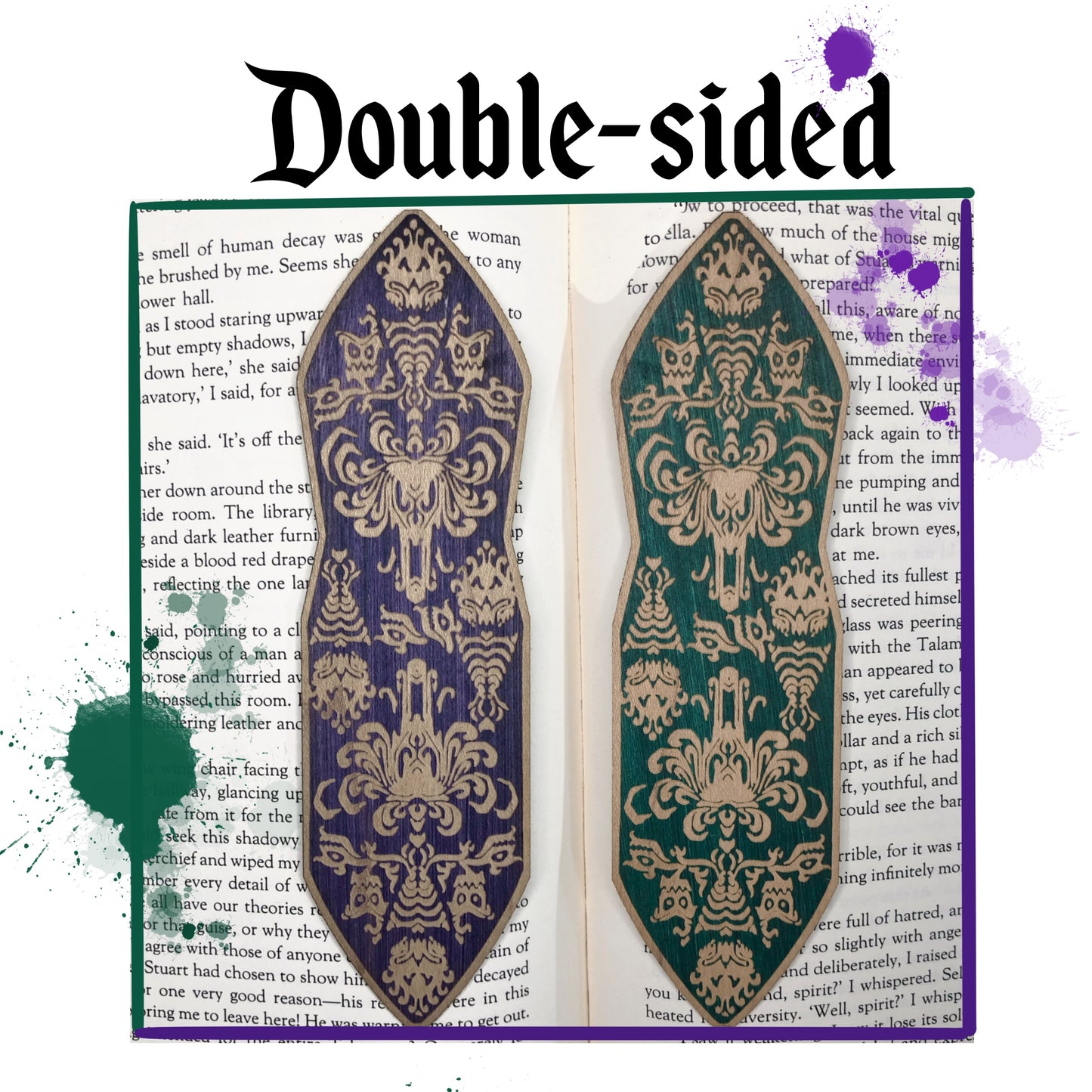 Haunted Mansion Wooden Bookmark