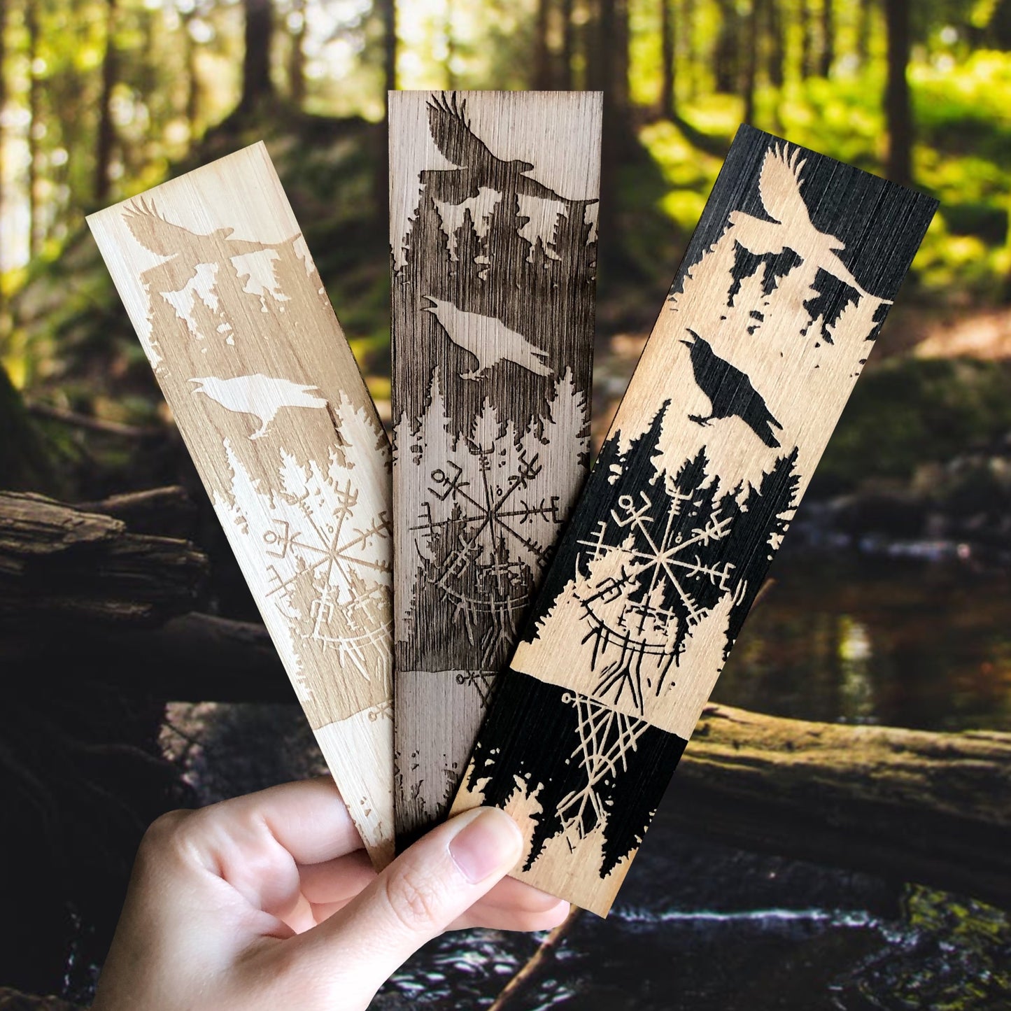 Forest of the Vikings Wooden Bookmark
