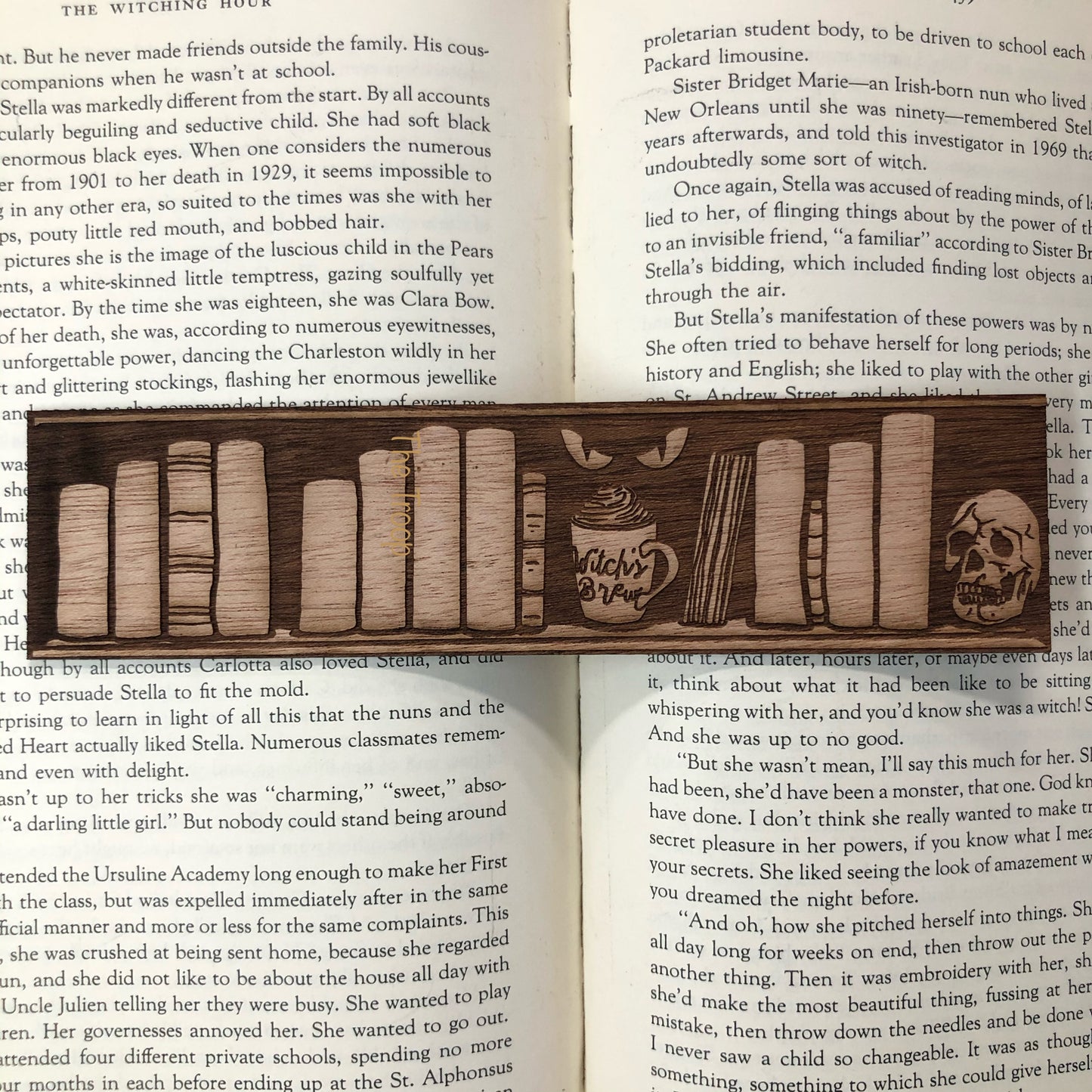 Custom Halloween Shelf Wooden Bookmark