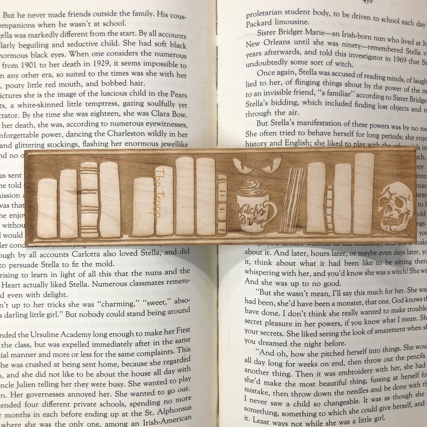 Custom Halloween Shelf Wooden Bookmark