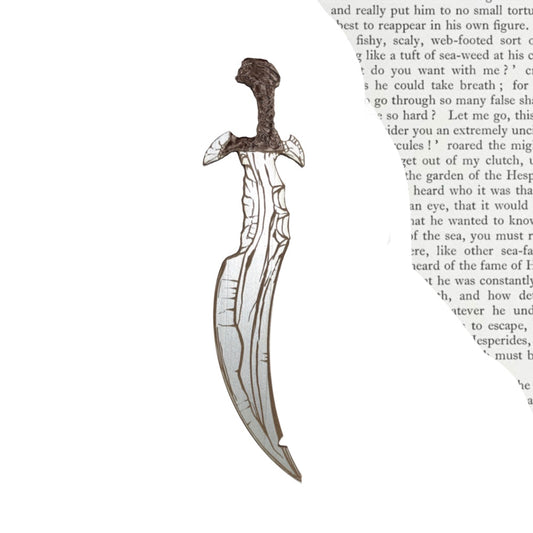 Dwarf Sword Wooden Bookmark