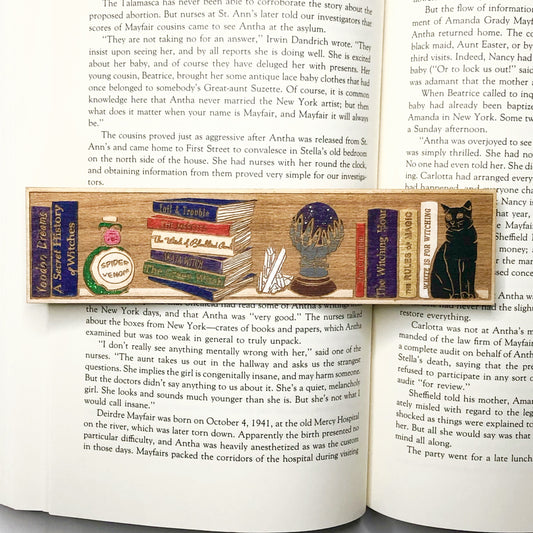 Witch Shelf Wooden Bookmark