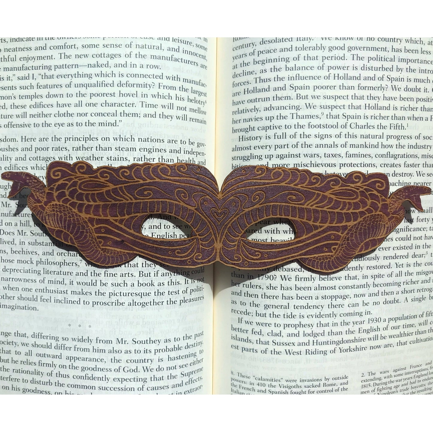 Medusa Masquerade-Inspired Wooden Bookmark