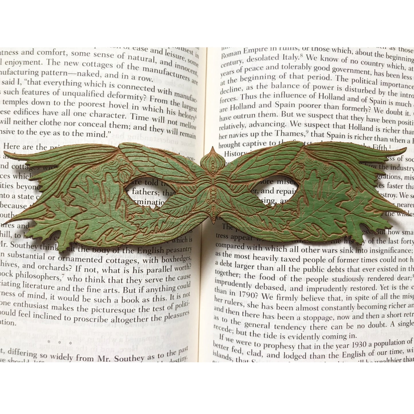 Woodland Fairy Masque Wooden Bookmark