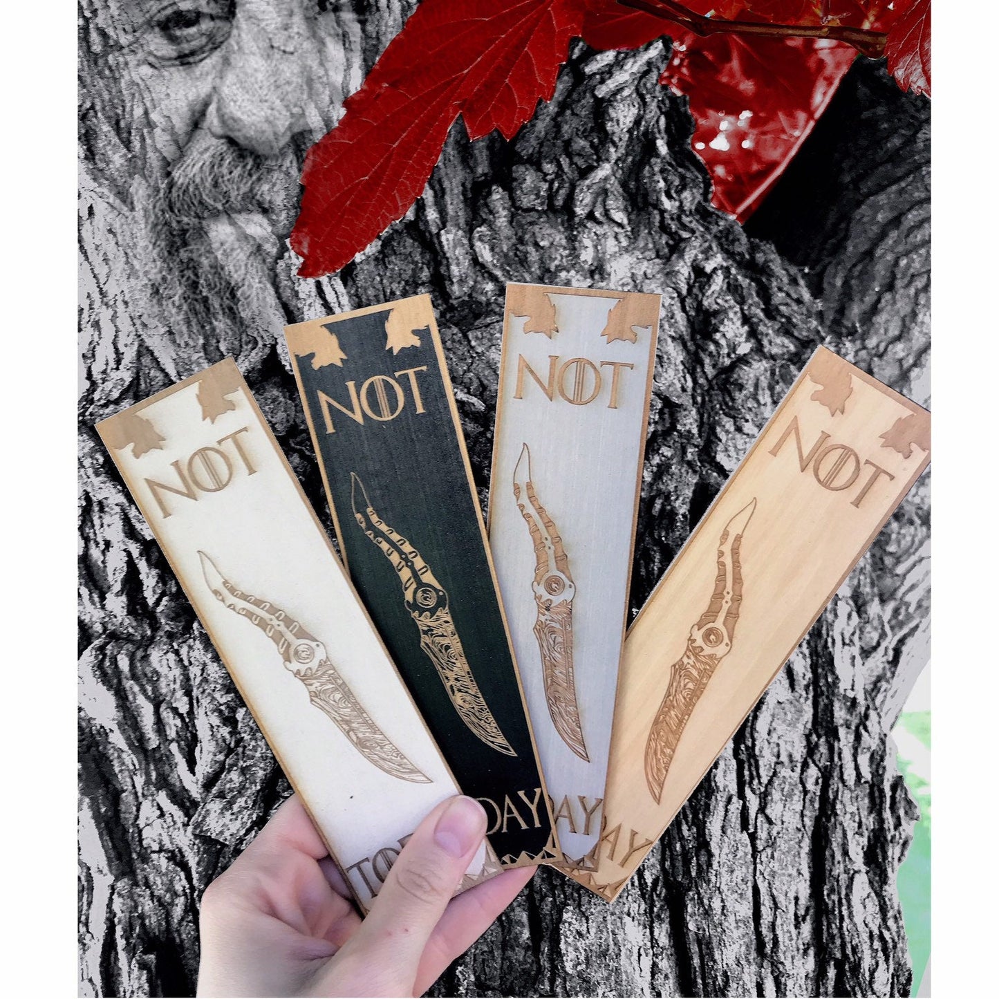 Needle Wooden Bookmark