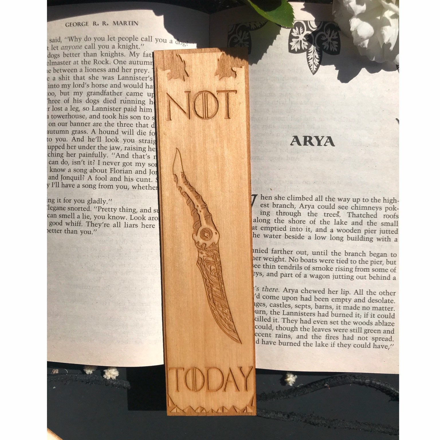Valyrian Steel Dagger Wooden Bookmark