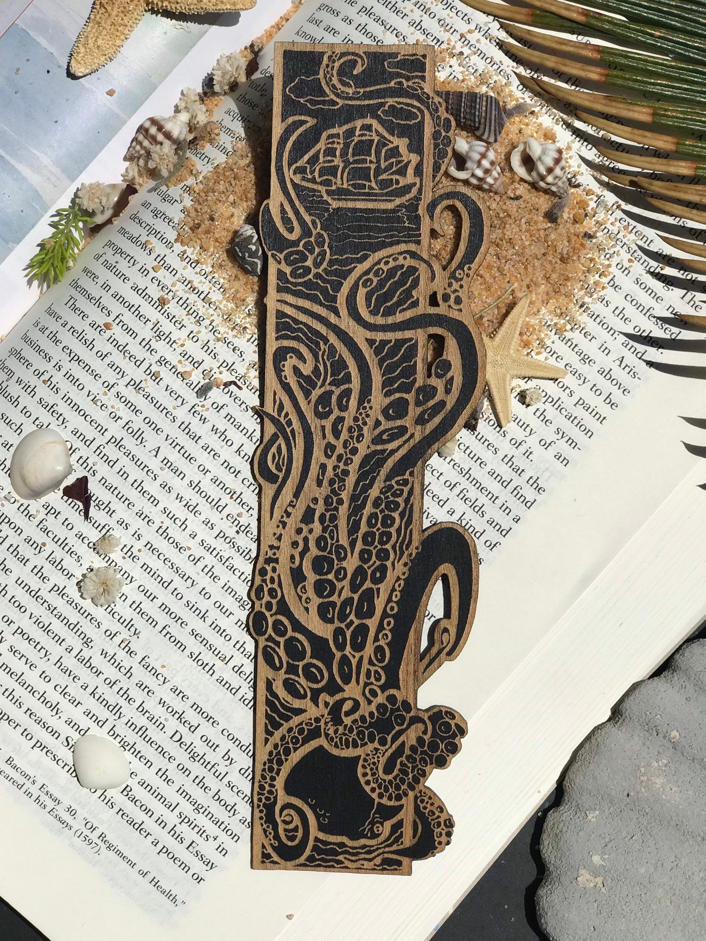 Kraken Wooden Bookmark
