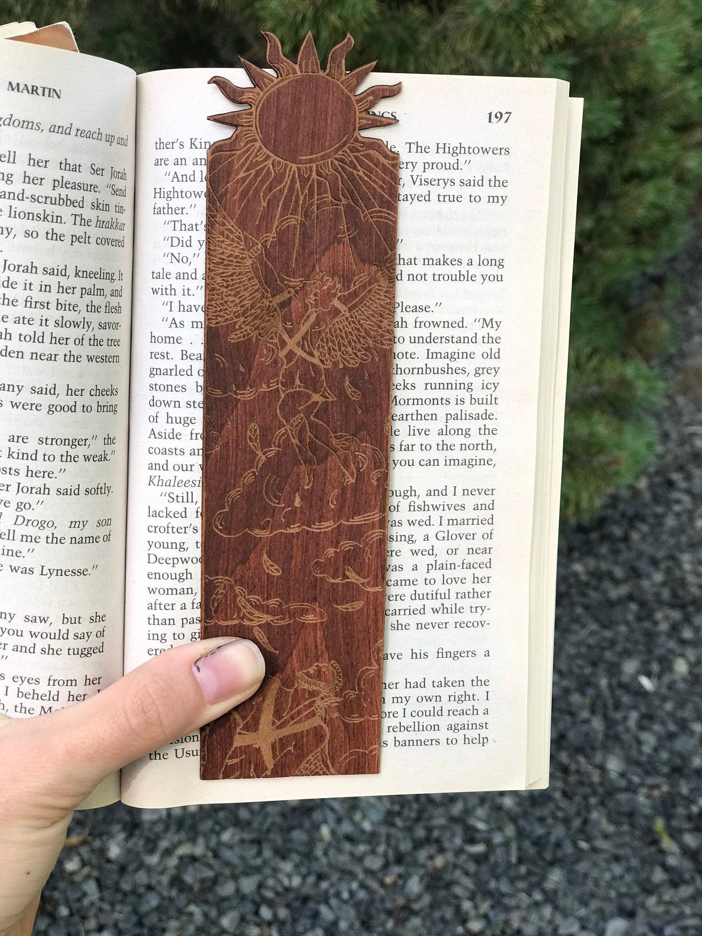 Icarus Wooden Bookmark