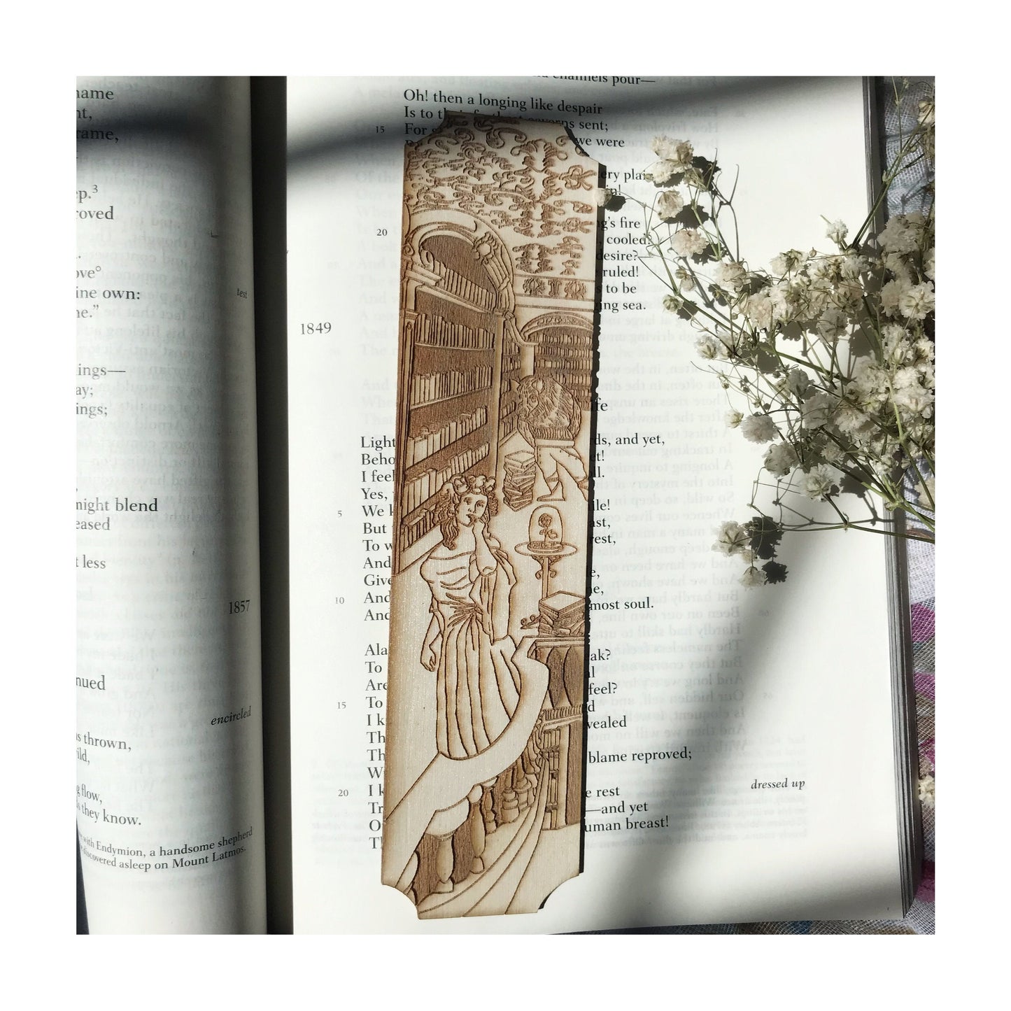 Beauty and the Beast Wooden Bookmark