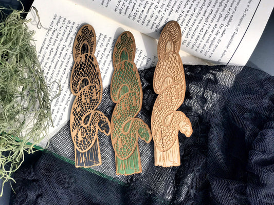 Snake Wooden Bookmark