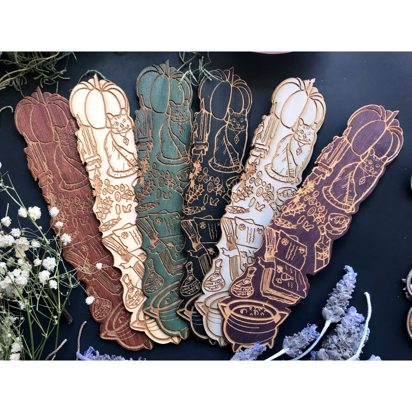 Witch Wooden Bookmark