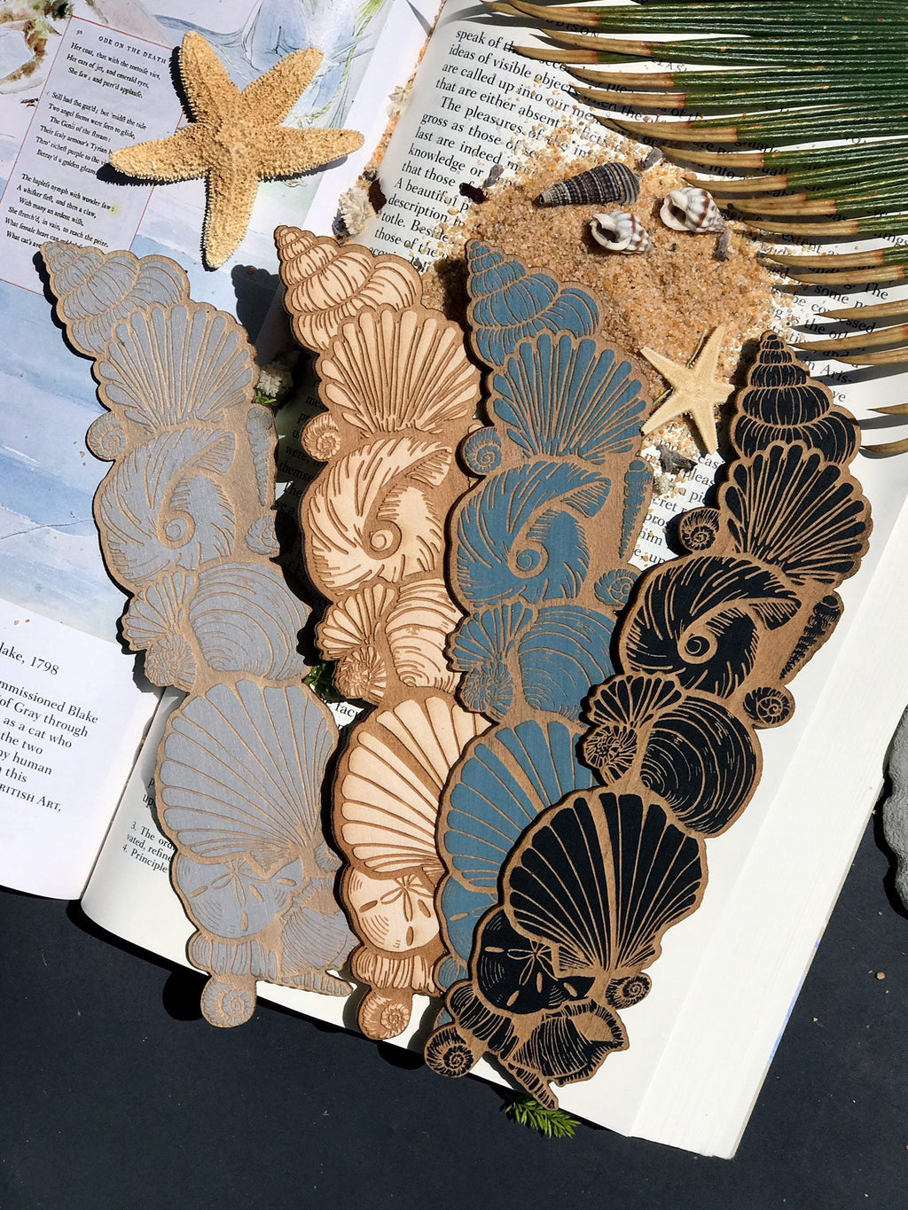 Seashell Wooden Bookmark