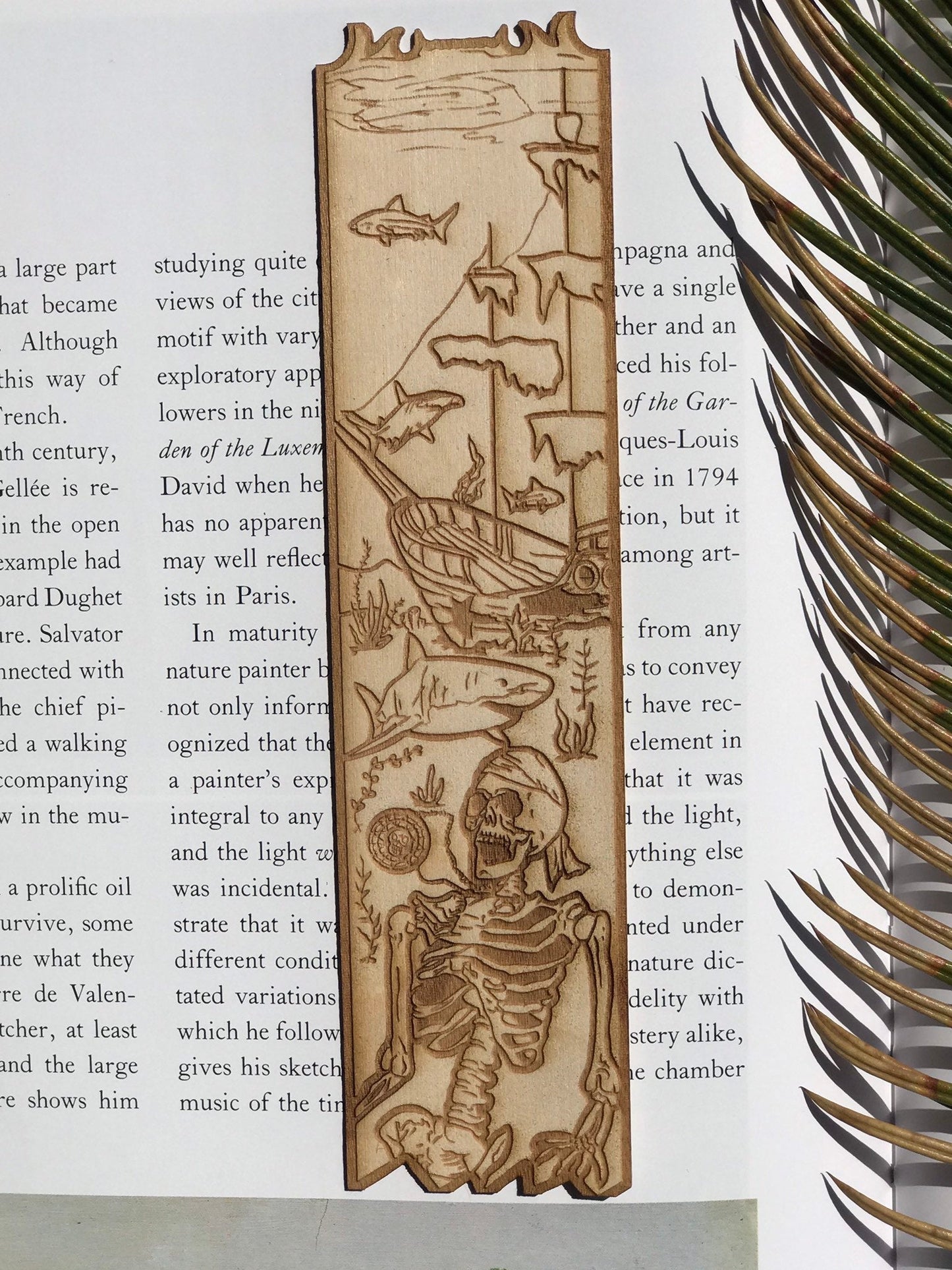 Davy Jones Locker Wooden Bookmark