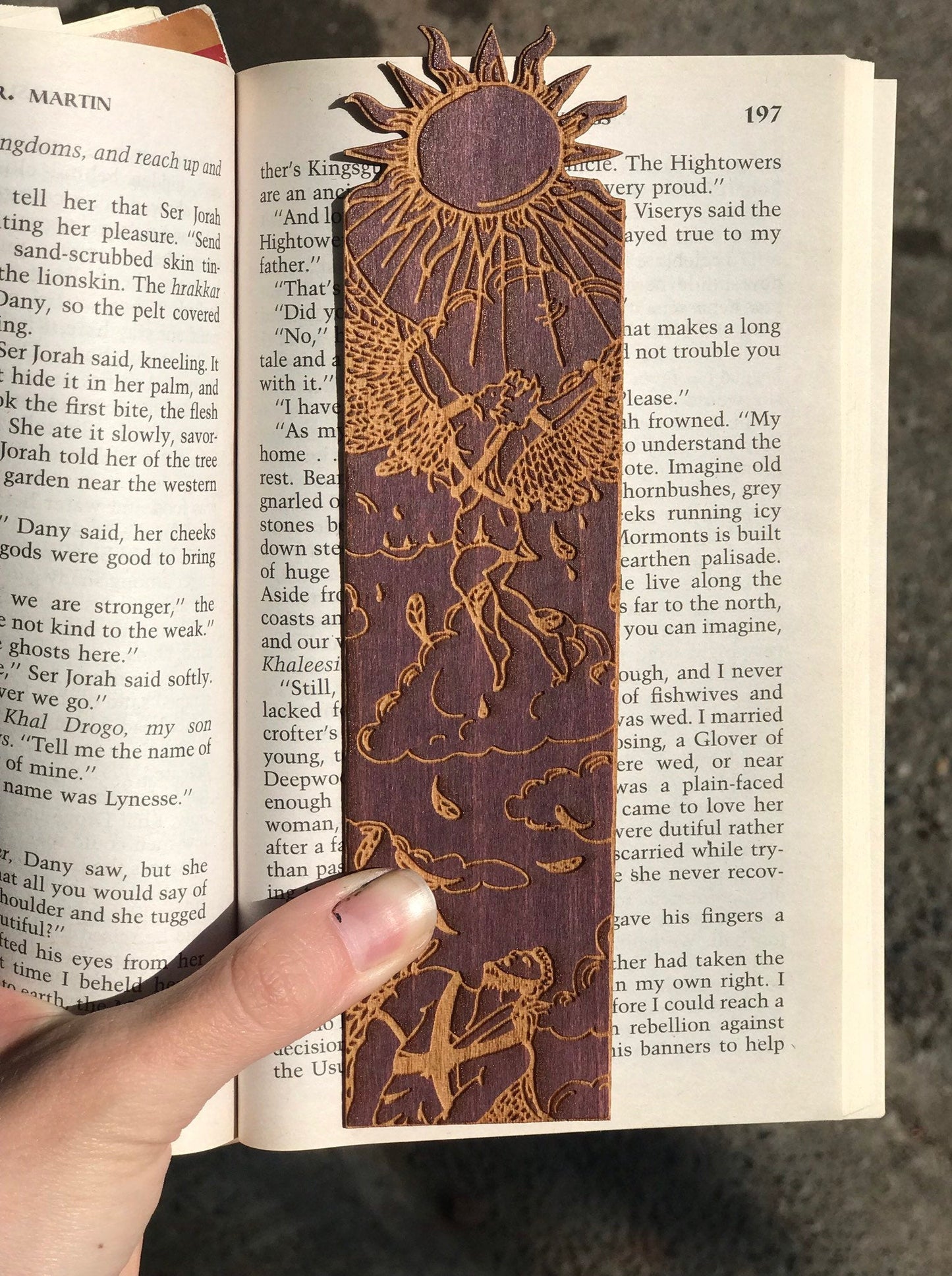 Icarus Wooden Bookmark