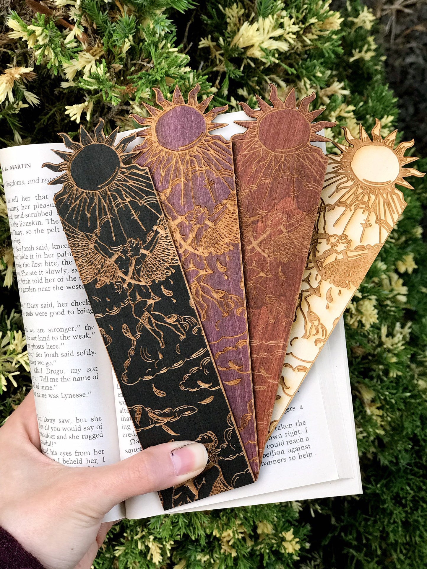 Icarus Wooden Bookmark