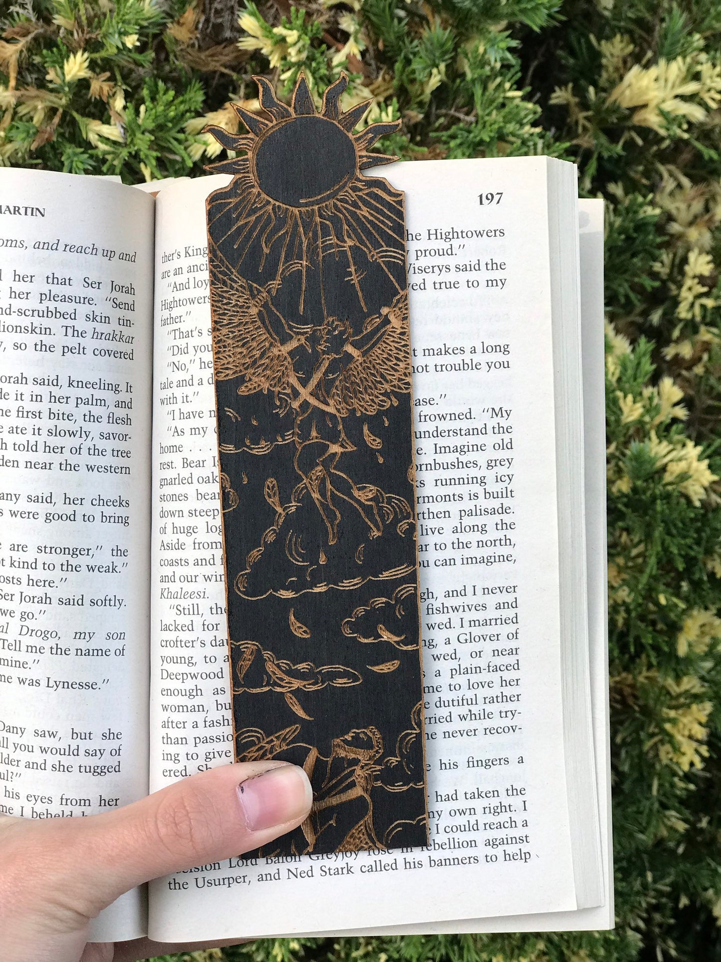 Icarus Wooden Bookmark