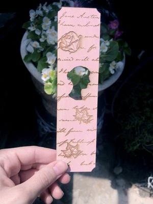 Jane Austen Wooden Bookmark
