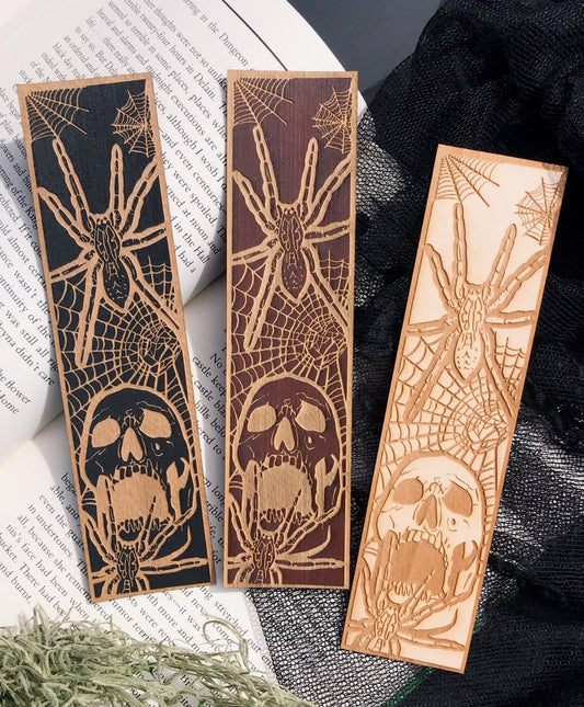 Spider Wooden Bookmark