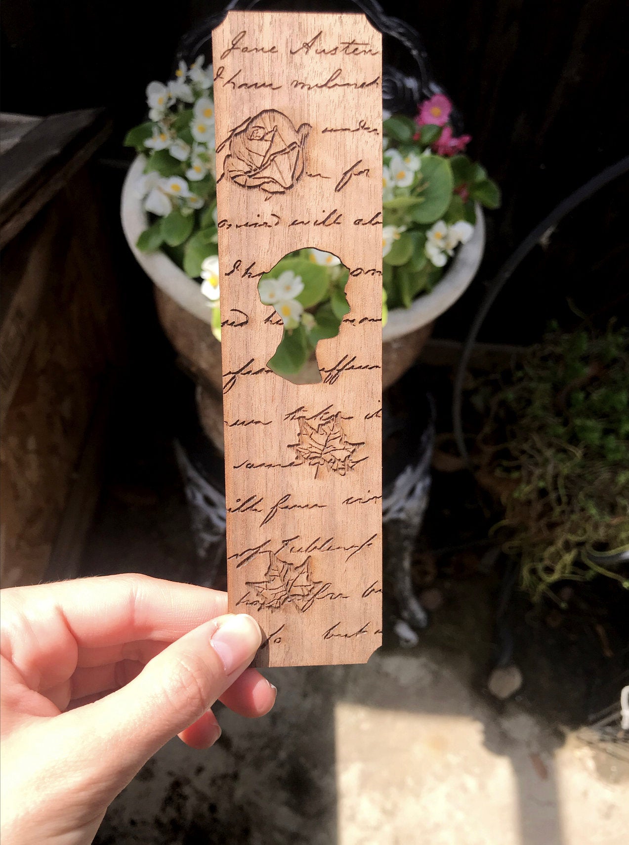 Jane Austen Wooden Bookmark