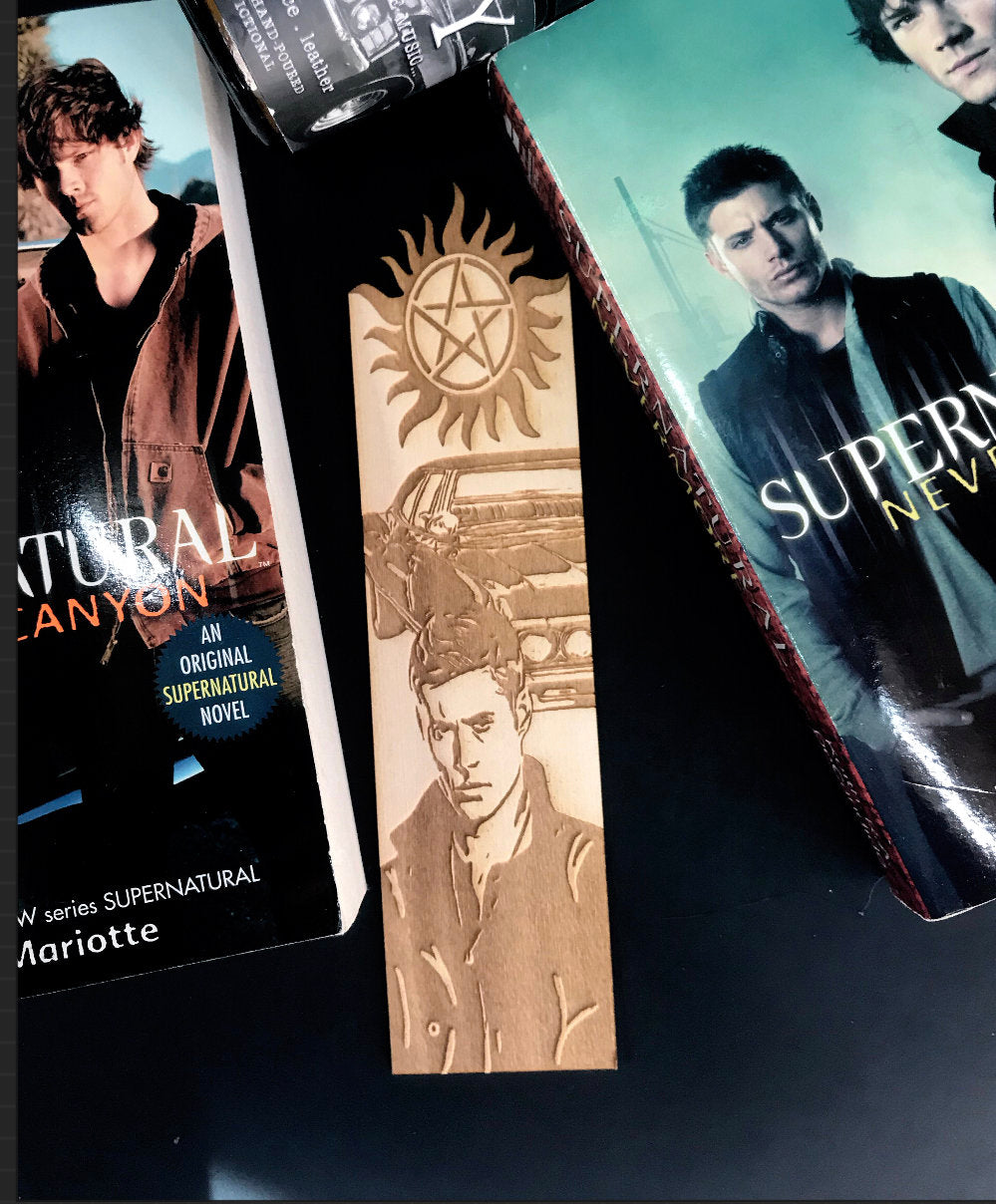 Supernatural Dean Winchester Wooden Bookmark
