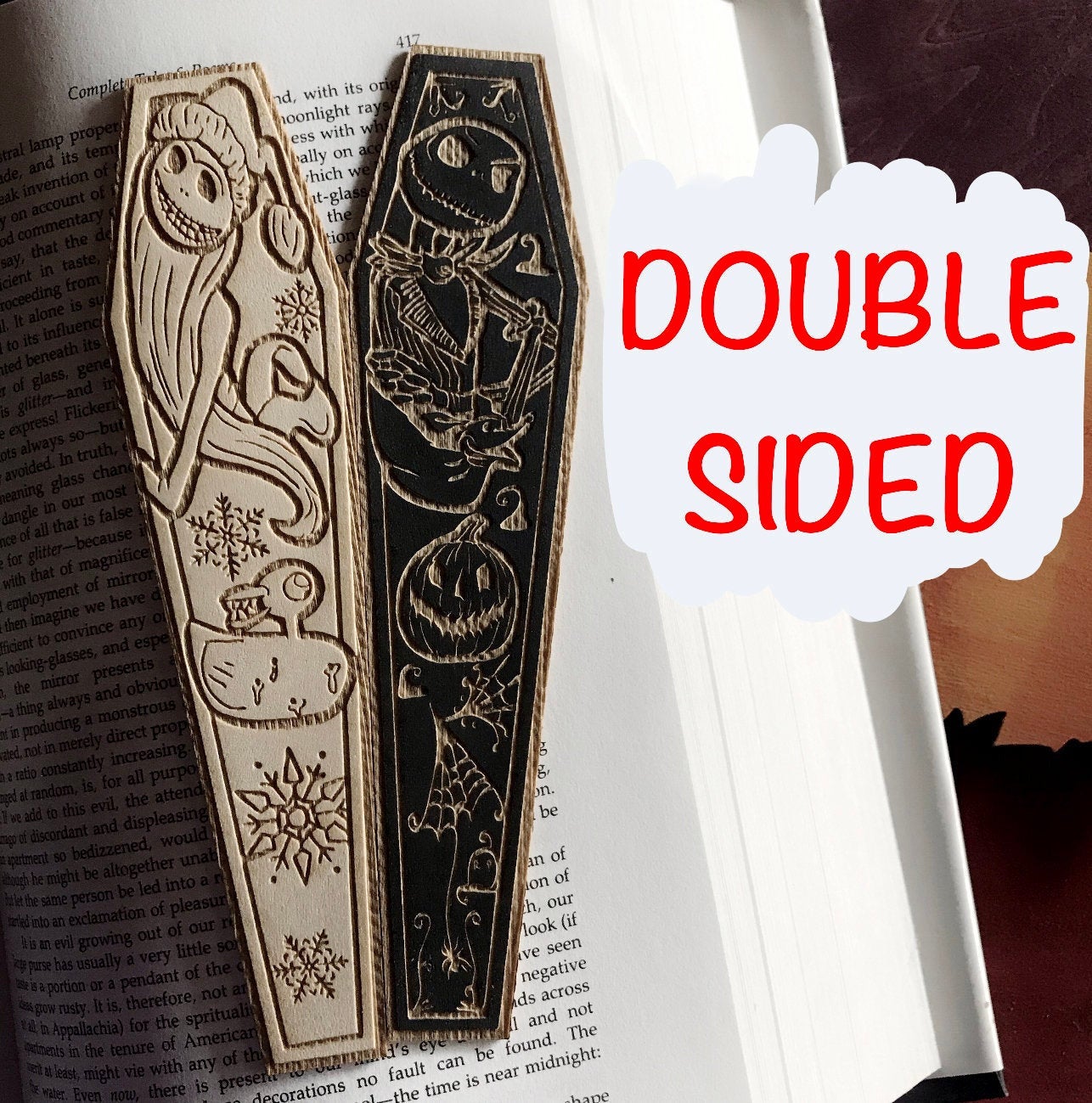 The Pumpkin King Wooden Bookmark