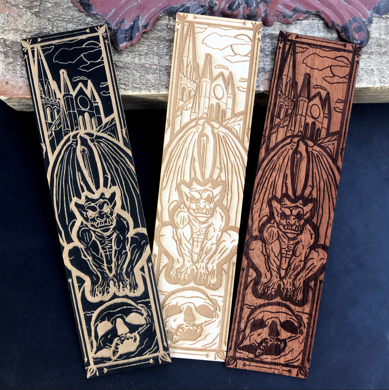 Gargoyle Wooden Bookmark