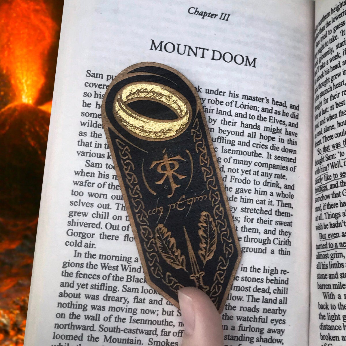The One Ring Wooden bookmark
