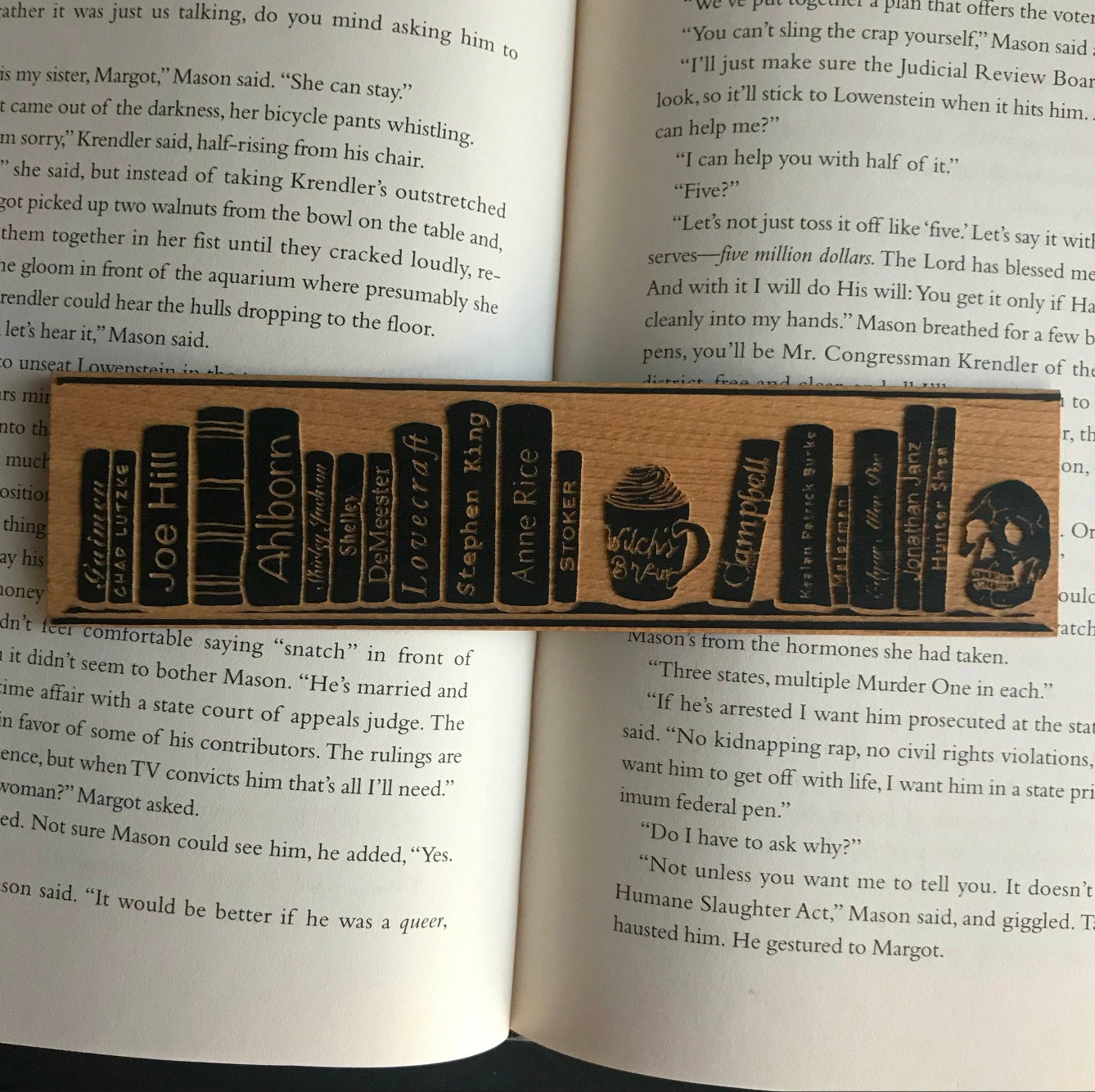 The Horror Shelf Wooden Bookmark
