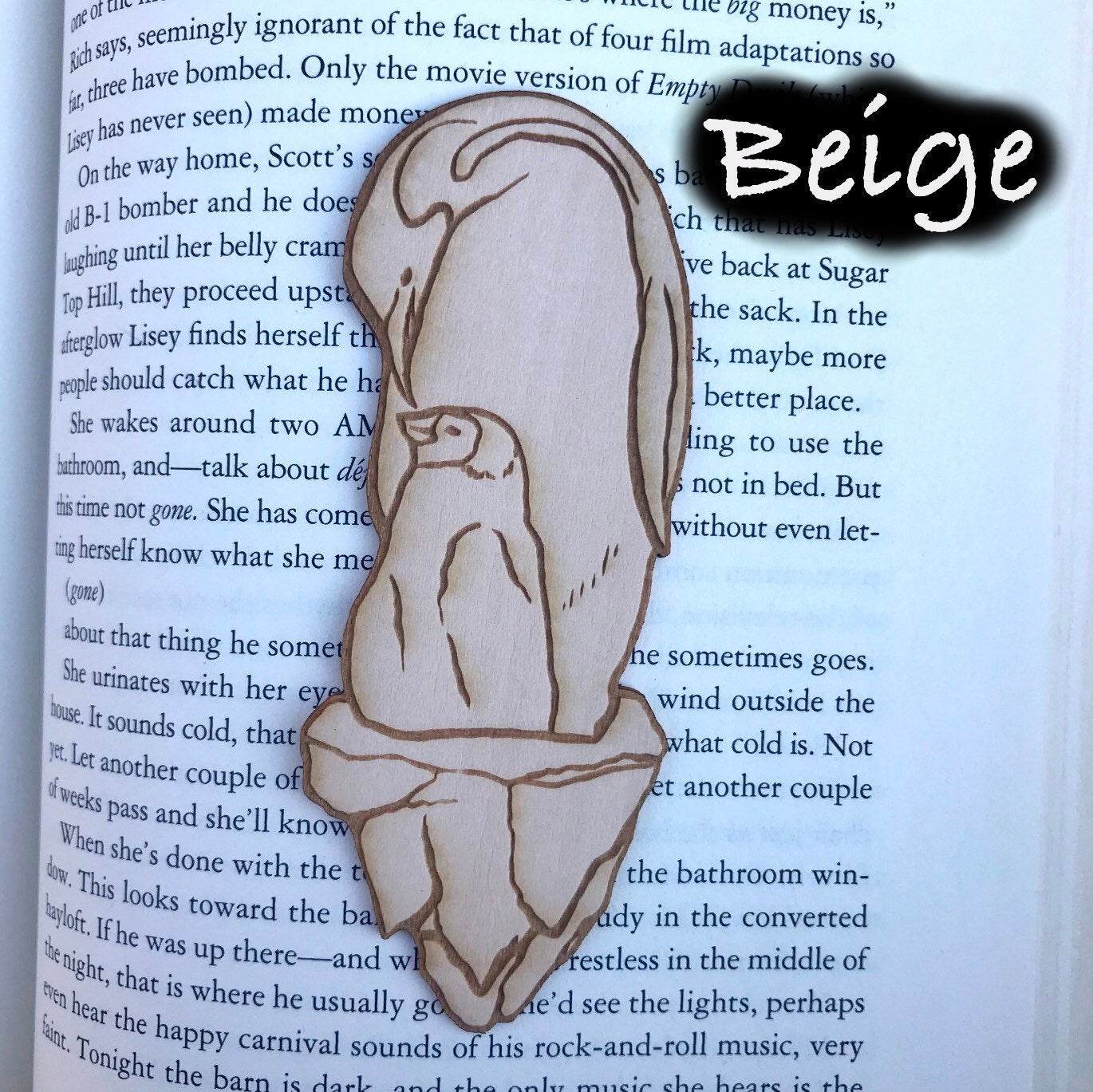Penguin Mini Wooden Bookmark