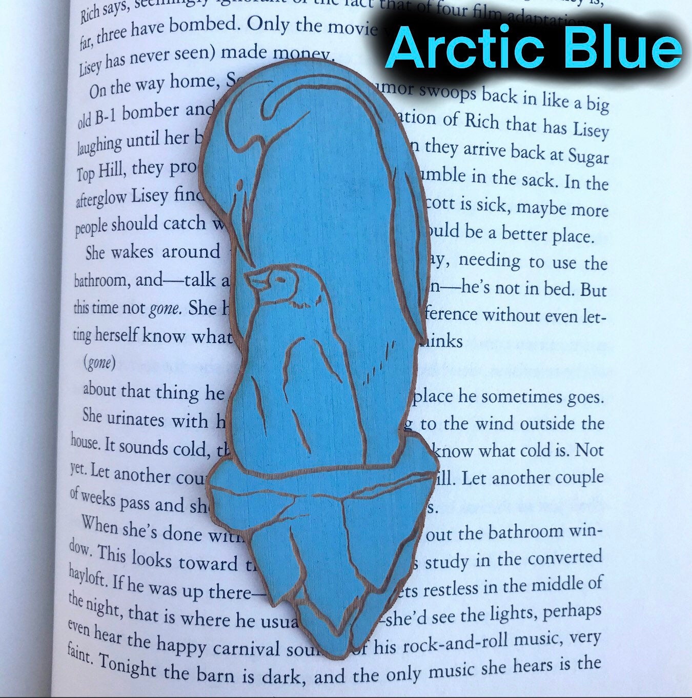Penguin Mini Wooden Bookmark